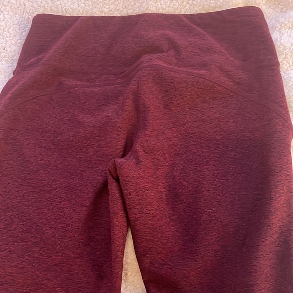 Burgundy/black workout leggings with design - Picture 4 of 5